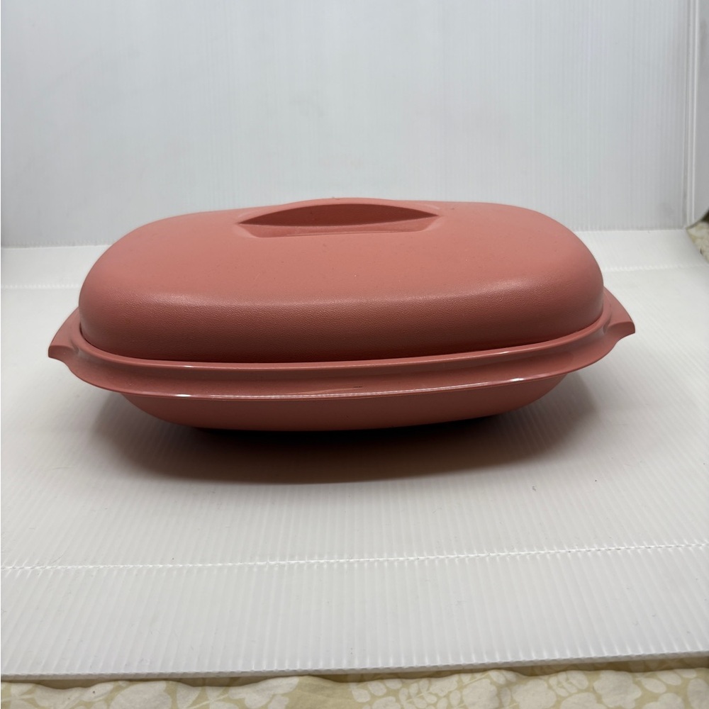 Vintage Tupperware 3 Pc Steamer Rose Mauve 12"x7.5" 6 Cup 1.4L